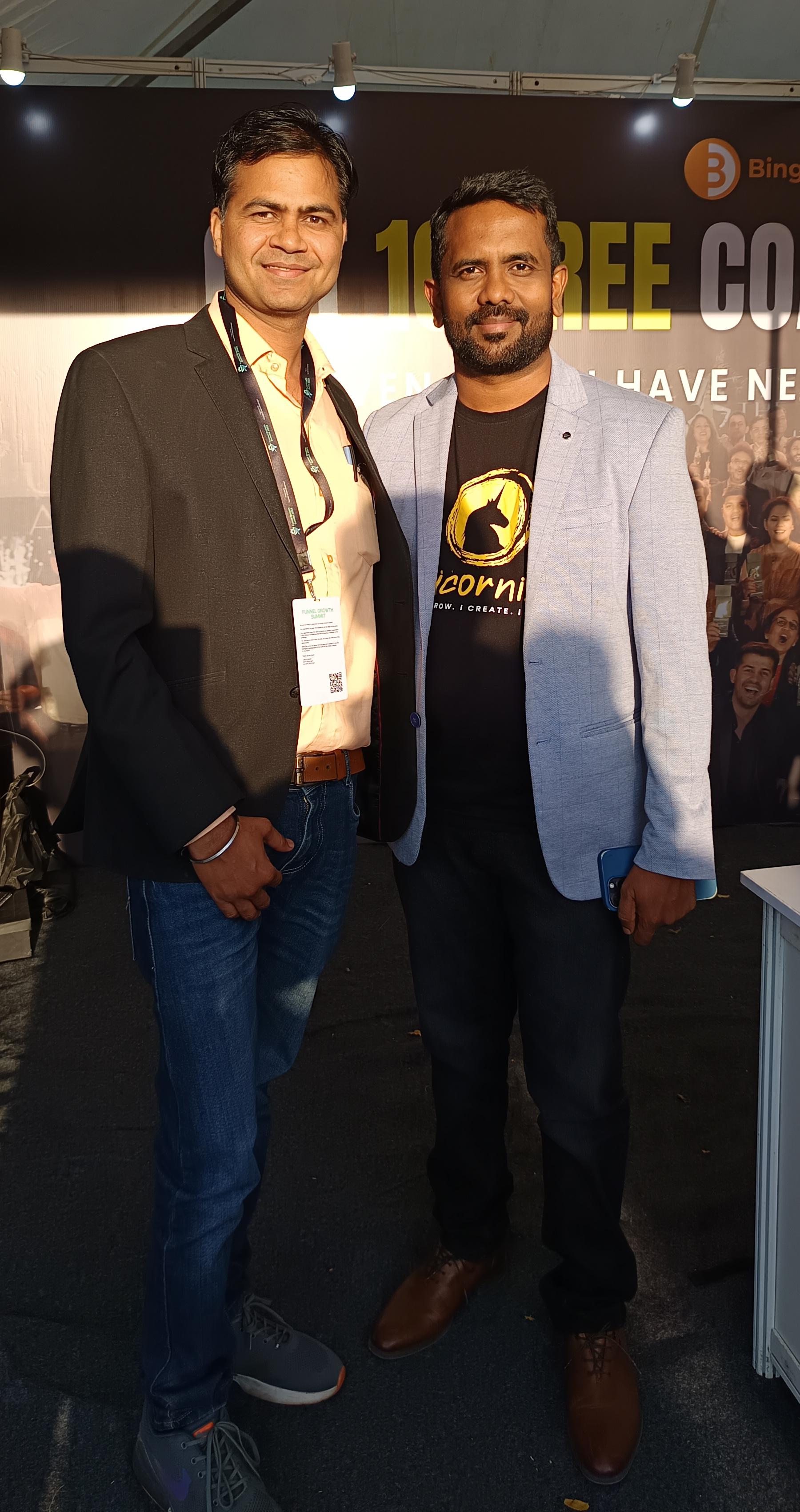 Gyanendra Sharma with Gopal Unicorn
